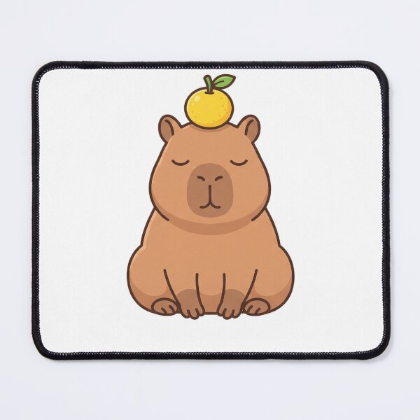 Item preview, Calm Capybara with a Yuzu designed and sold by Rariks.