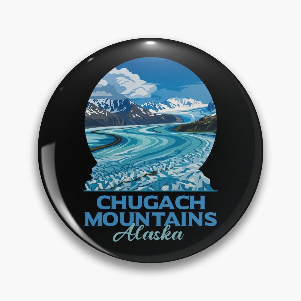 Item preview, Chugach Mountains Alaska Glacier Vintage Art designed and sold by LinaValearte.