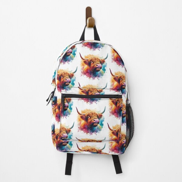 Item preview, Scottish Highland Cow Colorful Watercolor designed and sold by MaedK.
