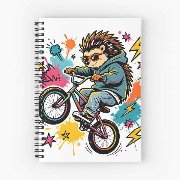 Item preview, Cool BMX Hedgehog Rider | Colorful Street Art Kids T-Shirt Design designed and sold by GeorgyCrafts.