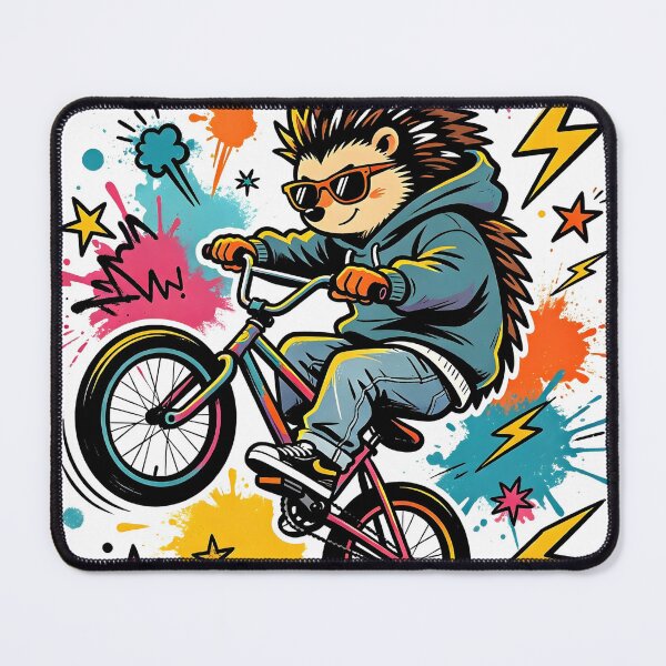 Item preview, Cool BMX Hedgehog Rider | Colorful Street Art Kids T-Shirt Design designed and sold by GeorgyCrafts.