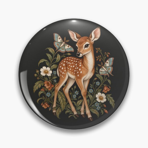 Item preview, Vintage Fawn Moths and Wildflowers designed and sold by -DEEWOLF-.