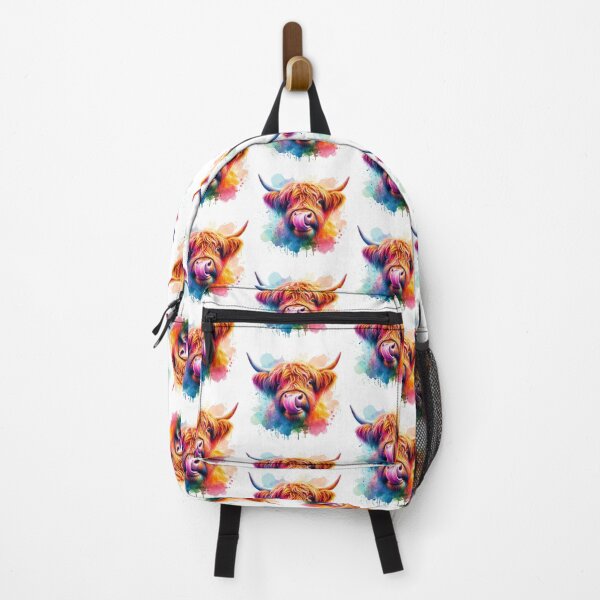 Item preview, Scottish Highland Cow Colorful Watercolor designed and sold by MaedK.