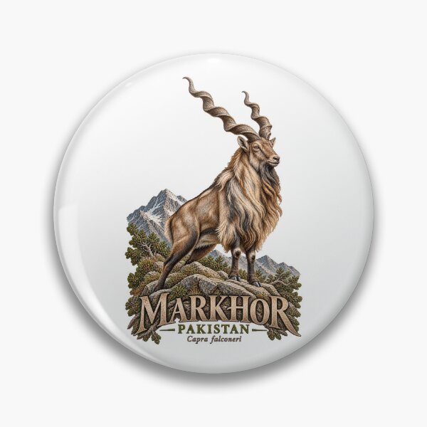 Item preview, Pakistan Markhor Wildlife Heritage Art designed and sold by Larkfound Studio.