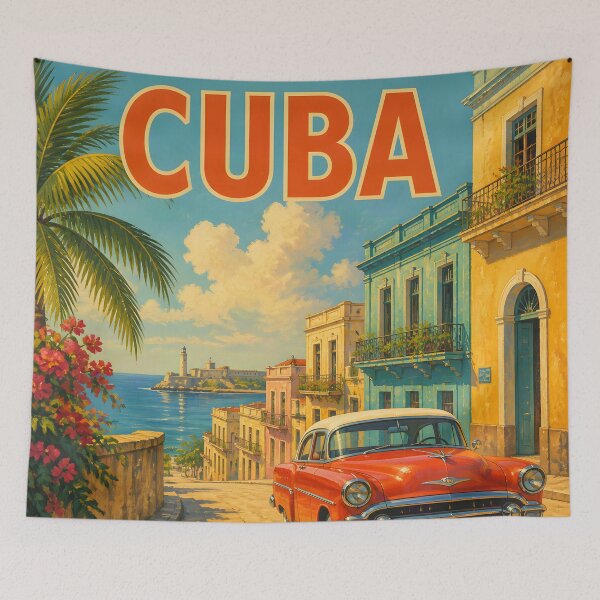 Item preview, Cuba - Scenic Style Travel Poster designed and sold by LSVart.