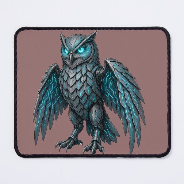 Item preview, Vigilant Knowledge | Mech Owl Turquoise designed and sold by design-rebell.