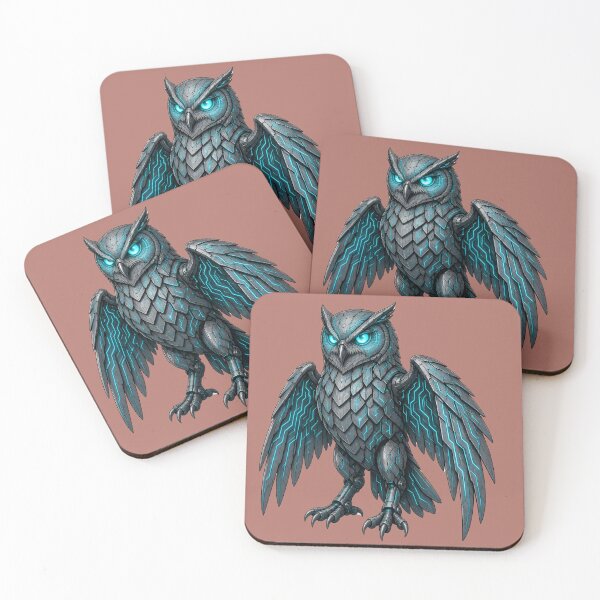 Item preview, Vigilant Knowledge | Mech Owl Turquoise designed and sold by design-rebell.