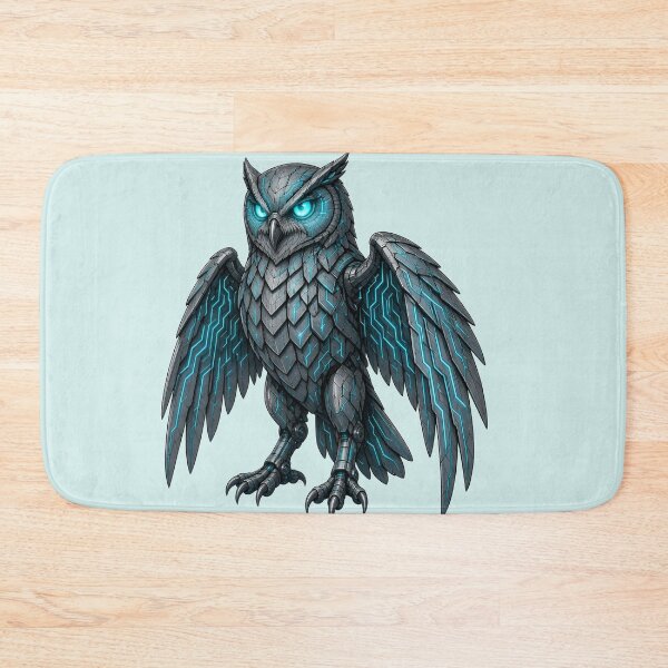 Item preview, Vigilant Knowledge | Mech Owl Turquoise designed and sold by design-rebell.