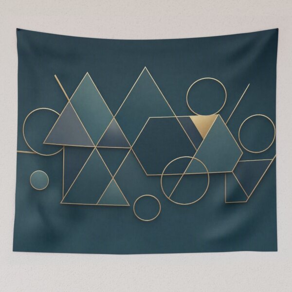 Item preview, ​Golden Geometric Depths designed and sold by KingsArtworx 2.