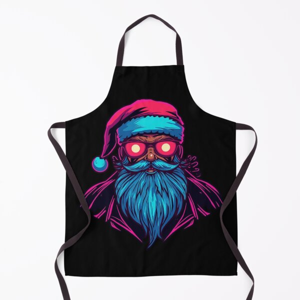 Item preview, Synthwave Neon Glowing Santa Claus Vector designed and sold by LazyDayzCo.