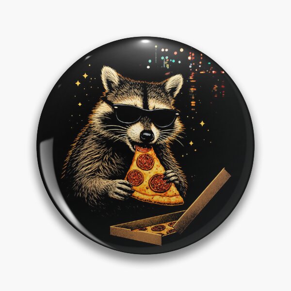 Item preview, Cool Raccoon Eating Pepperoni Pizza designed and sold by SassCity.