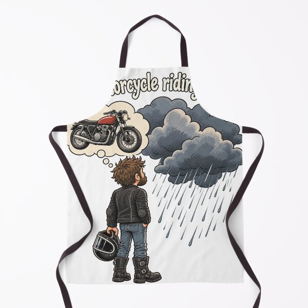 Item preview, No Motorcycle Riding Today Rainy Day Sad Biker Humor designed and sold by yassin-stags.
