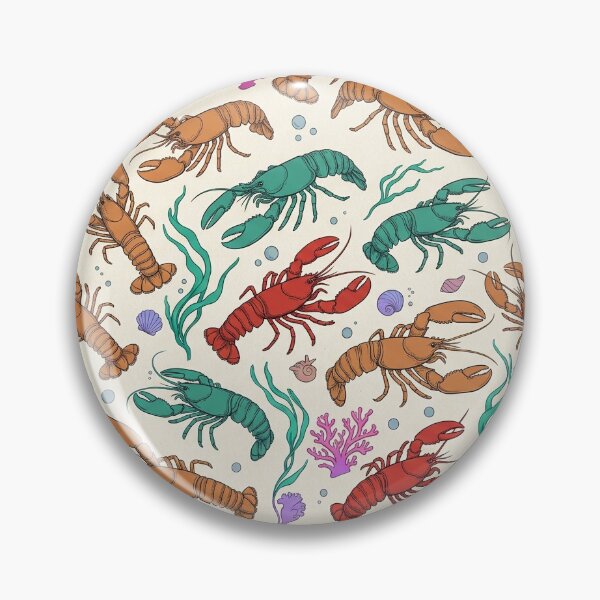 Item preview, Vibrant Flat Art Lobster Pattern Seabed Design designed and sold by Marietna2110.