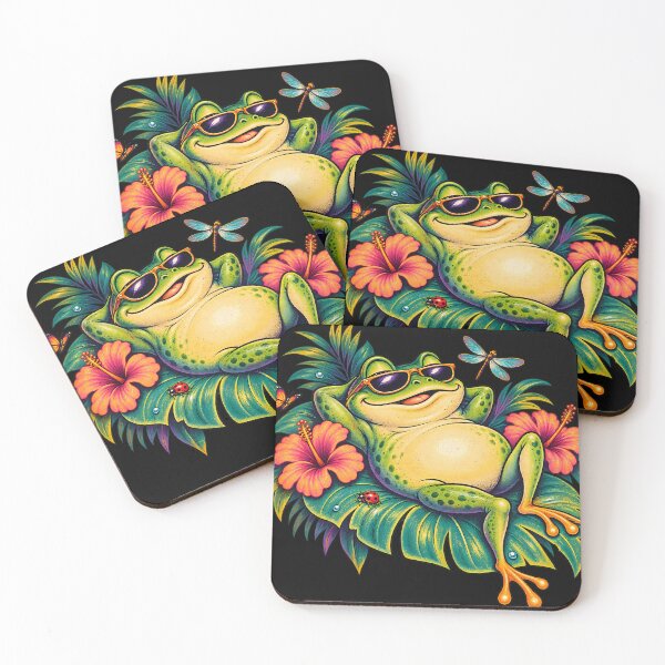 Item preview, Tropical Frog Summer Vibes designed and sold by RkskArt.