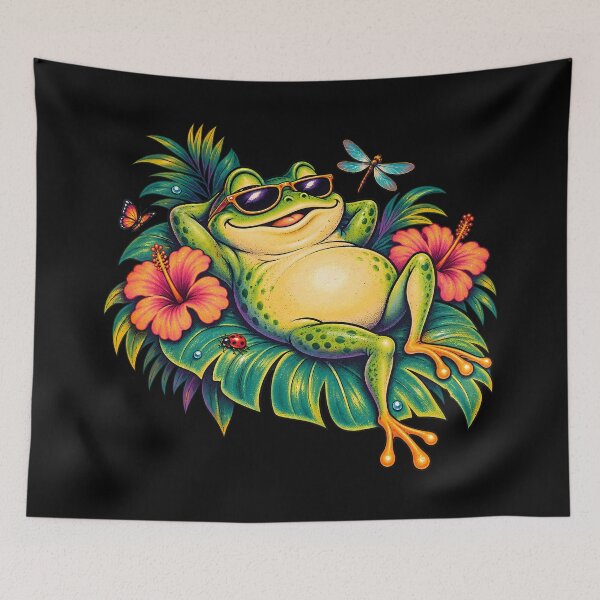 Item preview, Tropical Frog Summer Vibes designed and sold by RkskArt.