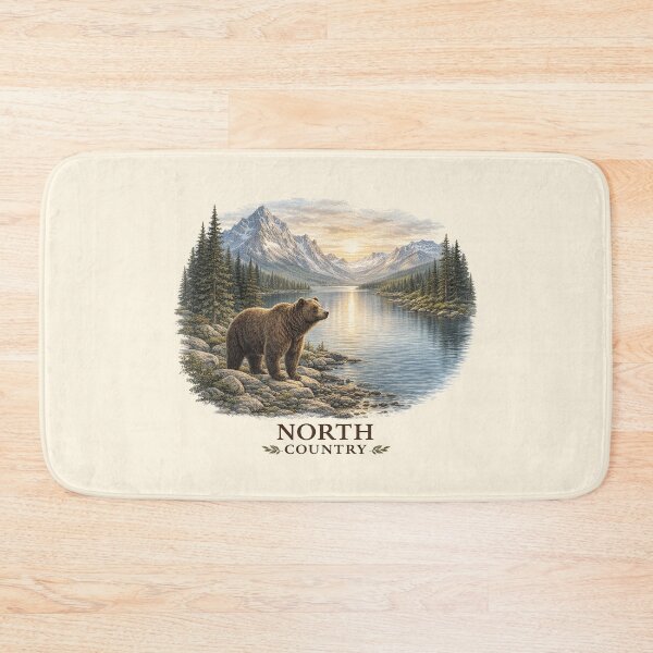 Item preview, Grizzly Bear Mountain Lake Sunset designed and sold by SassCity.