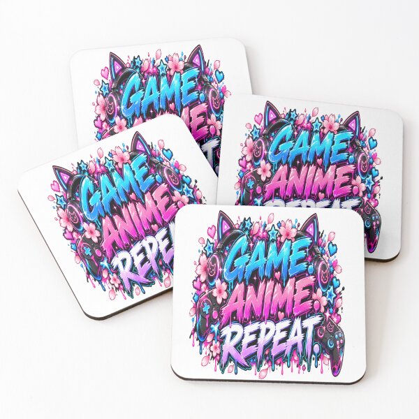 Item preview, Game. Anime. Repeat. – Neon Gamer Vibes designed and sold by Kubbykat.