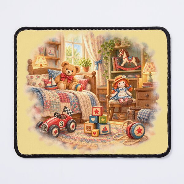 Item preview, Whimsical Vintage Children’s Room – Yellow designed and sold by JessouArt.