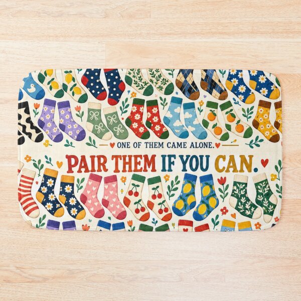Item preview, Pair Them If You Can – Missing Sock Puzzle Game designed and sold by astersgraphics.