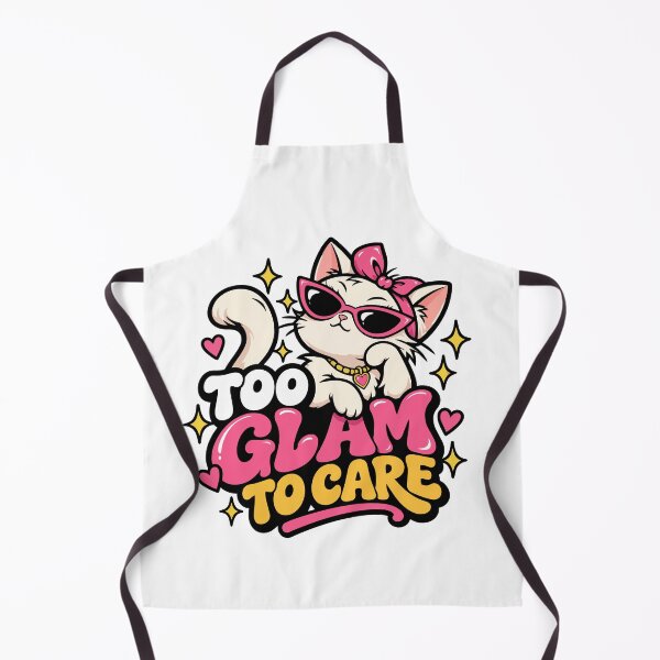 Item preview, Too Glam To Care Funny Glam Cat designed and sold by DesignGraphica.