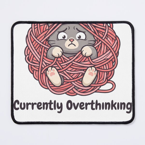 Item preview, Currently Overthinking Yarn Cat designed and sold by Rariks.