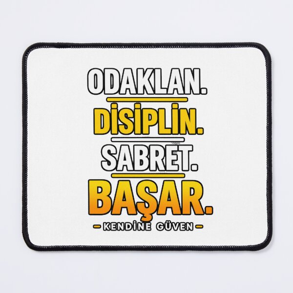 Item preview, Odaklan Disiplin Sabret Başar – Motivational Quote designed and sold by Joyfulfabric.