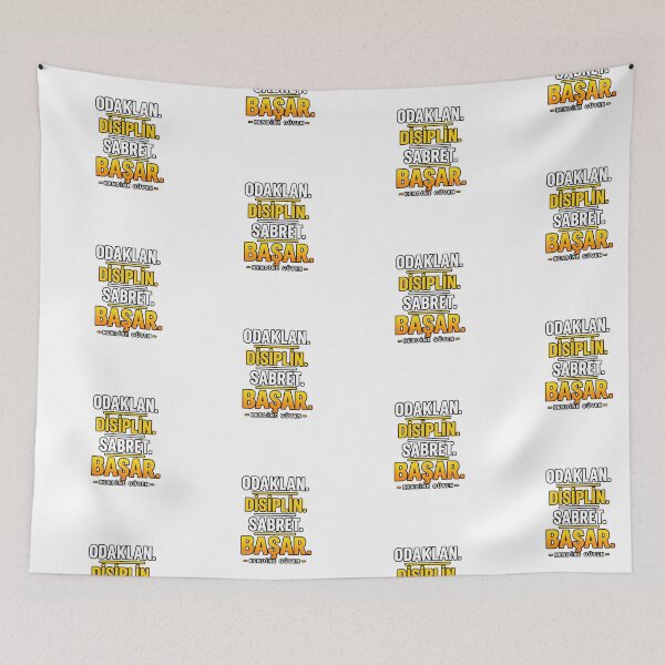 Item preview, Odaklan Disiplin Sabret Başar – Motivational Quote designed and sold by Joyfulfabric.