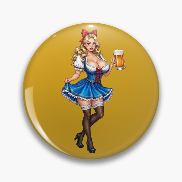 Item preview, Sexy blonde Oktoberfest Pinup Dirndl Girl designed and sold by HolaJosephina.