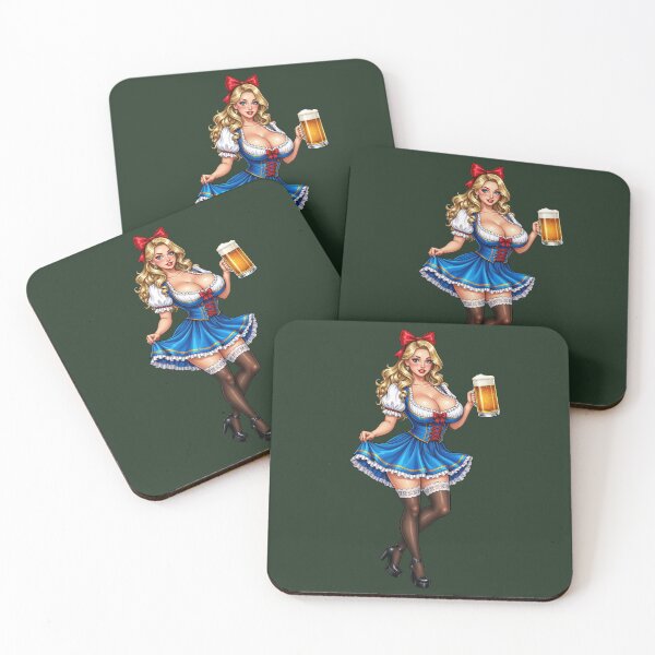 Item preview, Sexy blonde Oktoberfest Pinup Dirndl Girl designed and sold by HolaJosephina.