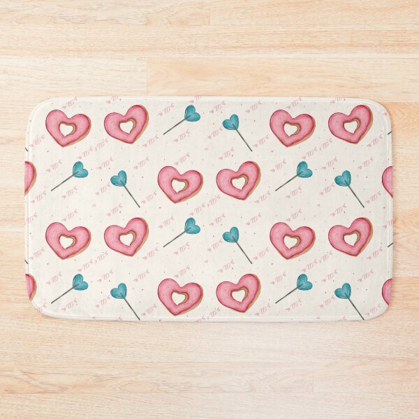 Item preview, Sweet Heart Donuts and Lollipops Pattern designed and sold by DigiBlossom.