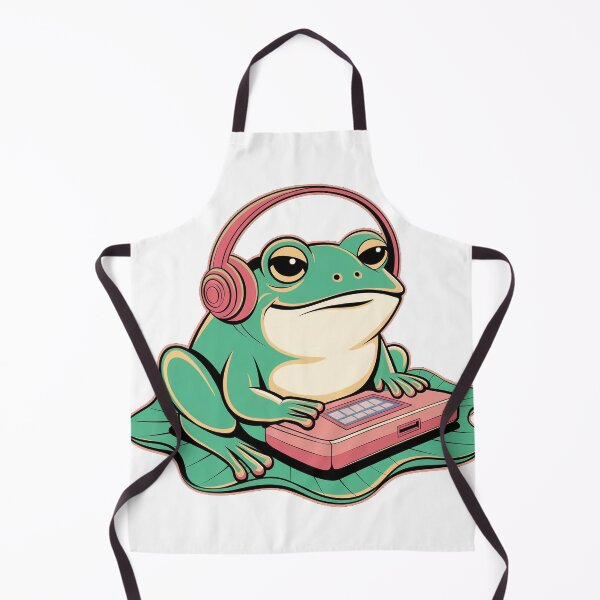 Item preview, Retro Gamer Frog Playing Vintage Video Games 70s designed and sold by Thompika.