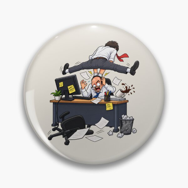 Item preview, Work? Stretch! Funny Office Stress Cartoon – Workplace Humor designed and sold by waikibi ⭐⭐⭐⭐.