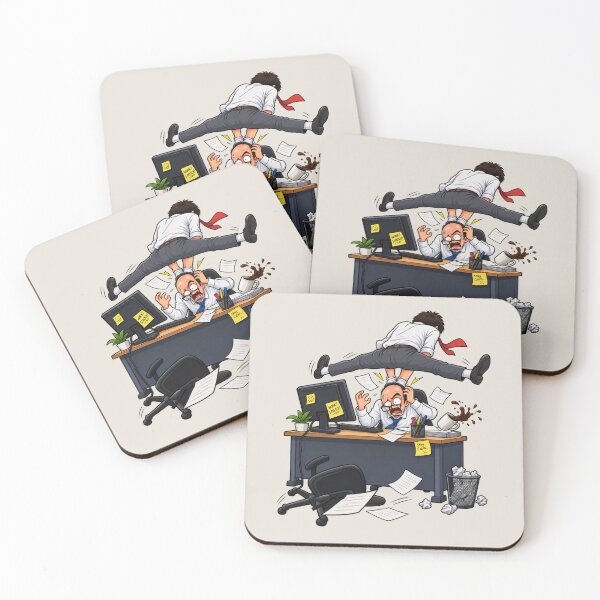 Item preview, Work? Stretch! Funny Office Stress Cartoon – Workplace Humor designed and sold by waikibi ⭐⭐⭐⭐.