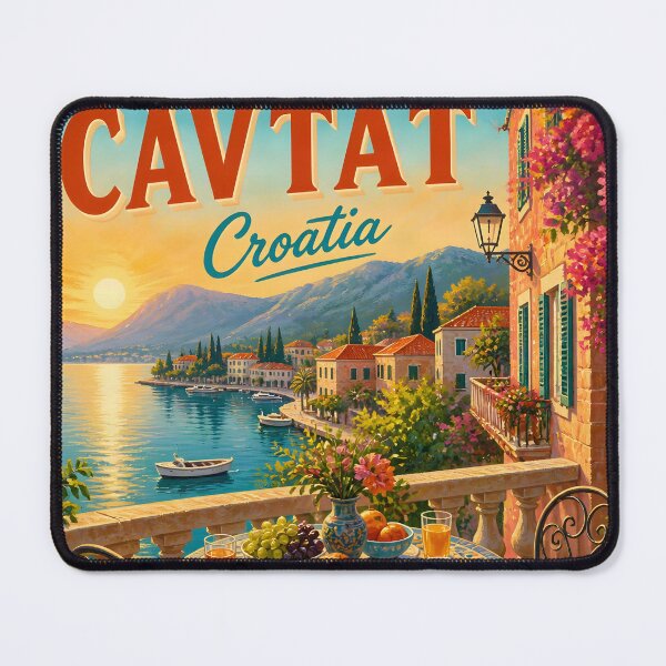 Item preview, Cavtat Croatia - Scenic Style Travel Poster designed and sold by LSVart.