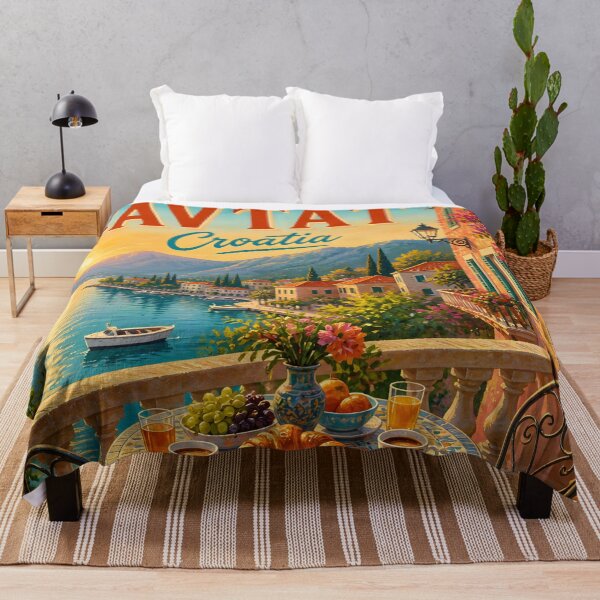 Item preview, Cavtat Croatia - Scenic Style Travel Poster designed and sold by LSVart.
