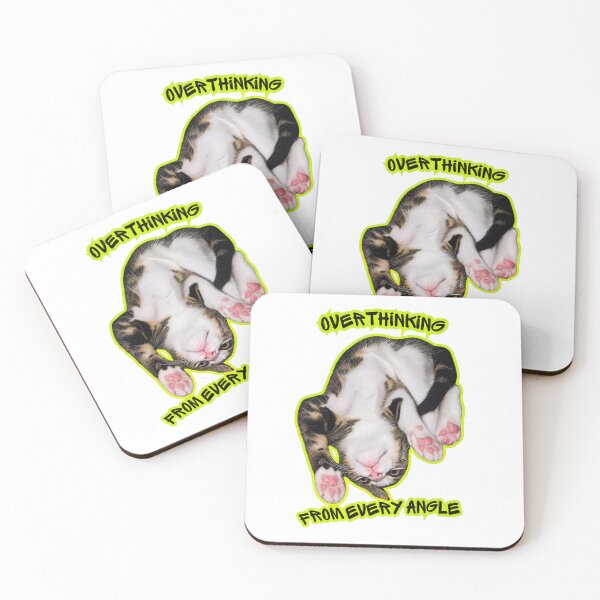 Item preview, Cat Overthinking From Every Angle Funny Meme Sticker designed and sold by MeliMedO Art.