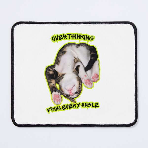 Item preview, Cat Overthinking From Every Angle Funny Meme Sticker designed and sold by MeliMedO Art.