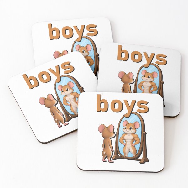 Item preview, Funny Muscular Mouse Mirror – Boys Gym Humor & Fitness Motivation designed and sold by RoyalArt21.