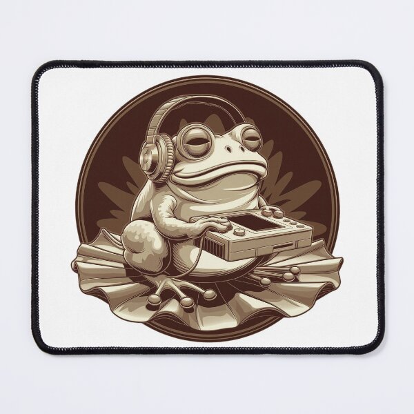 Item preview, Retro Gamer Frog Playing Vintage Video Games 70s designed and sold by Thompika.
