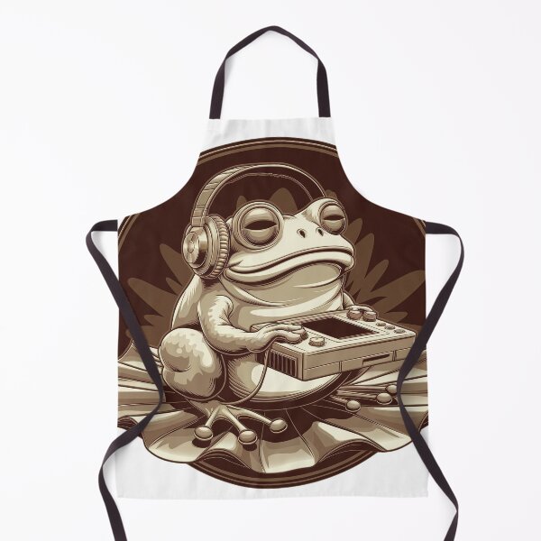 Item preview, Retro Gamer Frog Playing Vintage Video Games 70s designed and sold by Thompika.