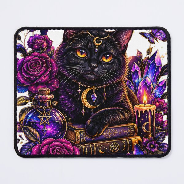 Item preview, Mystical Black Cat – Witchy Celestial Gothic Moon Fantasy designed and sold by DMQ-Designs.