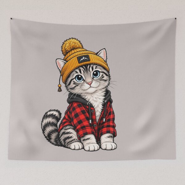 Item preview, Cozy Winter Kitten designed and sold by aminomen.