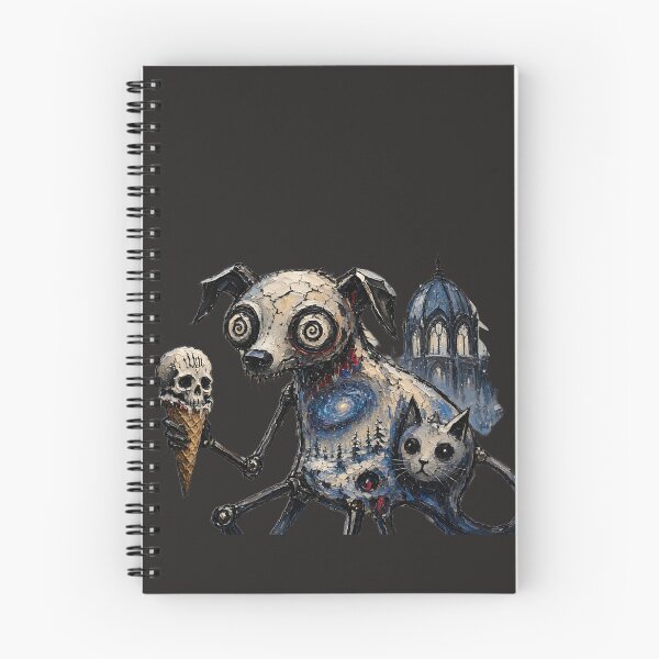 Item preview, Gothic Galaxy Puppy with Skull Cone Surrealism designed and sold by LujziWorld.