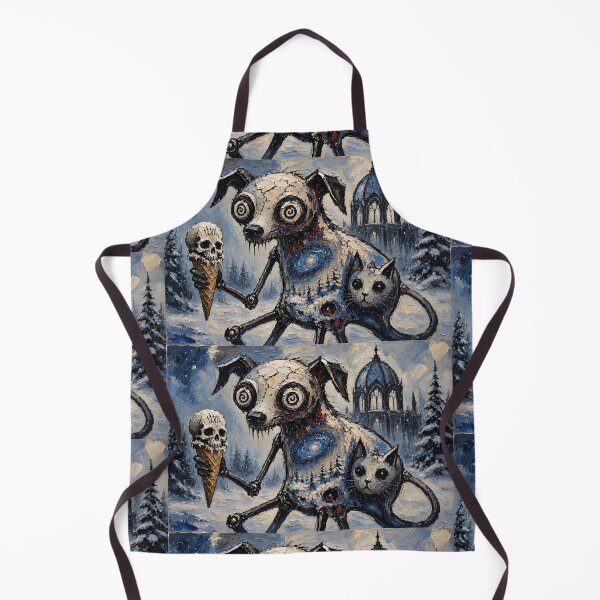 Item preview, Gothic Galaxy Puppy with Skull Cone Surrealism designed and sold by LujziWorld.