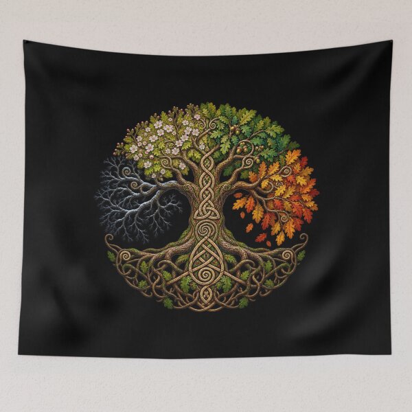 Item preview, Celtic Oak of the Four Seasons - Roots and Intertwining designed and sold by lAnJefurtifeu.