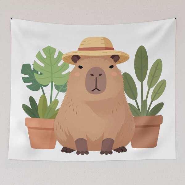 Item preview, Cute Capybara Plant Mom Vintage Gardening Art designed and sold by Thompika.
