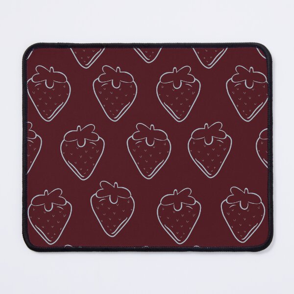 Item preview, Moody Burgundy Strawberry Pattern - Deep Cherry Red Winter Aesthetic Pattern - Coquette Winter Vibe designed and sold by AliaaSaleh56-.