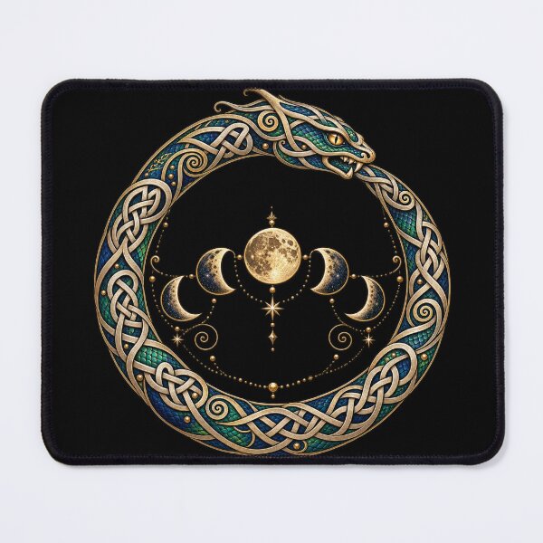 Item preview, Lunar Ouroboros - Serpent and Moon Phases designed and sold by lAnJefurtifeu.