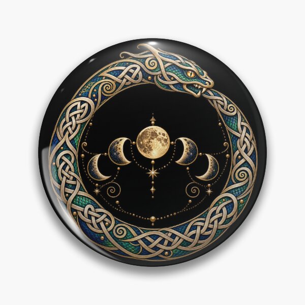 Item preview, Lunar Ouroboros - Serpent and Moon Phases designed and sold by lAnJefurtifeu.