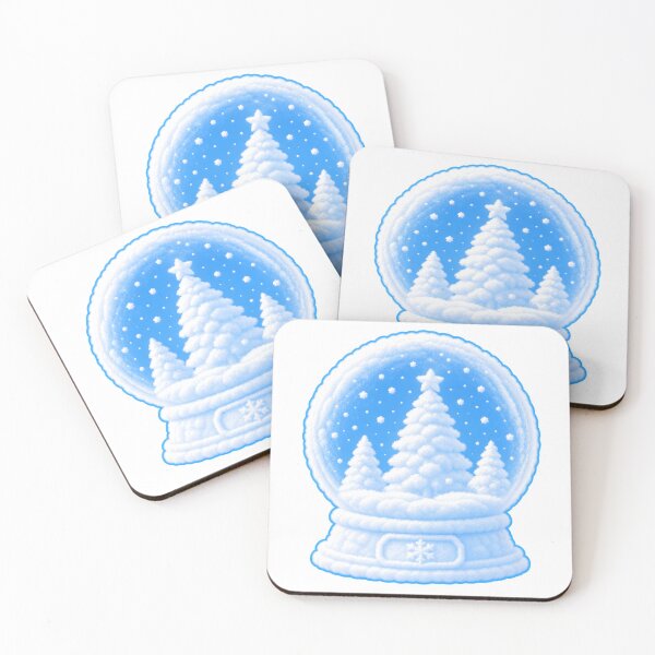 Item preview, Whimsical Winter Cloudland - Snow Globe Christmas Trees designed and sold by ArtemisEutopia.